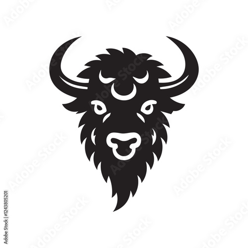 Bison vector illustration silhouette