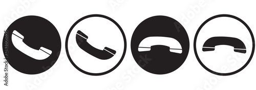 Tableau sur toile Incoming or outgoing phone call sign symbol isolated