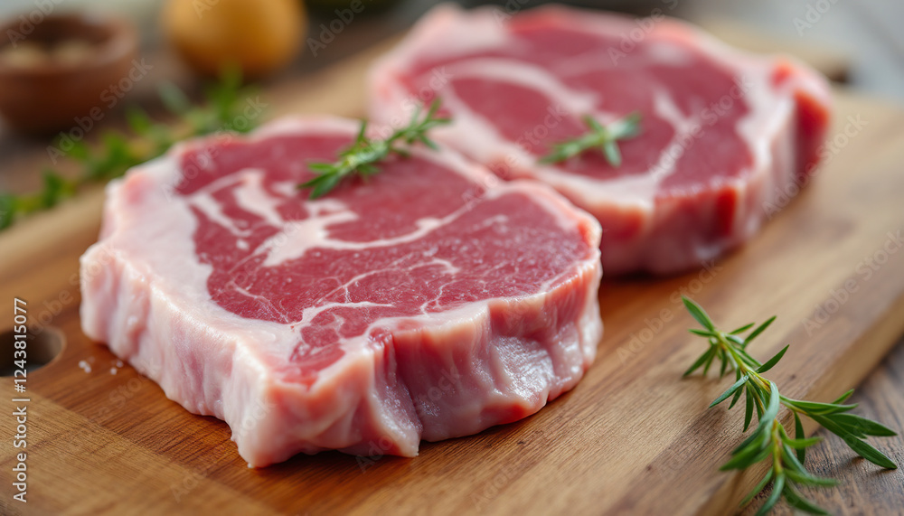 Juicy Raw Steak Cuts Ready for Grilling Juicy Raw Steak Cuts Ready for Grilling
