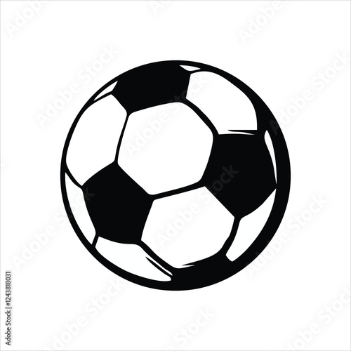 Soccer ball vector icon flat style illustration for web, mobile, logo, application and graphic design. Ball Icon Vector, Soccer ball vector icon