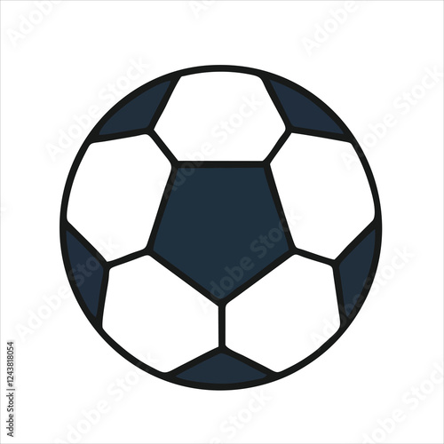 Soccer ball vector icon flat style illustration for web, mobile, logo, application and graphic design. Ball Icon Vector, Soccer ball vector icon
