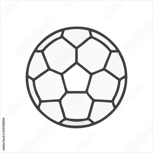 Soccer ball vector icon flat style illustration for web, mobile, logo, application and graphic design. Ball Icon Vector, Soccer ball vector icon