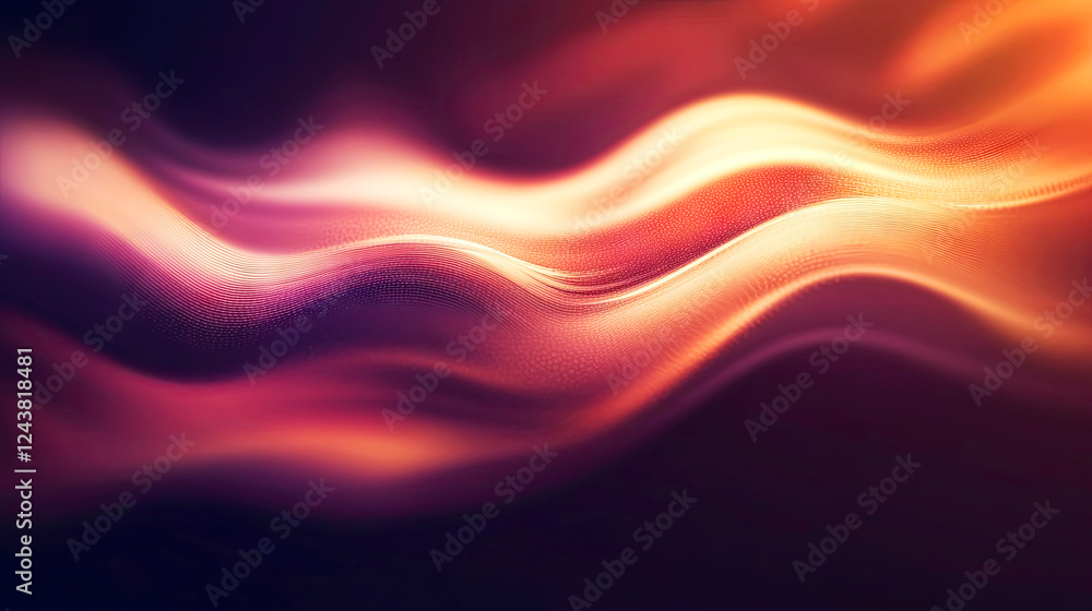 Obraz premium Abstract background with glowing flowing waves