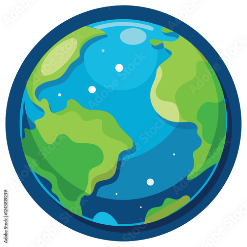 Planet Earth Clipart – Cartoon Style Vector Illustration