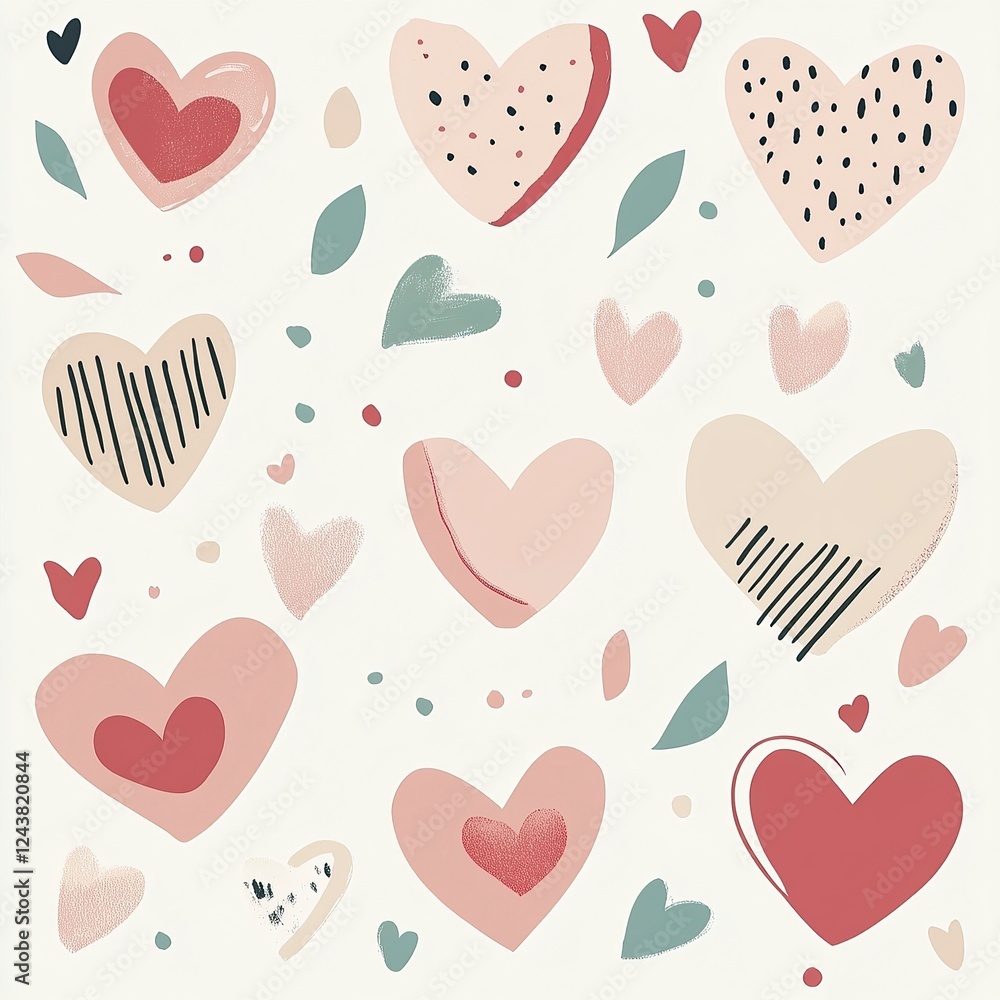 Minimalistic Love Symbols for Kiss Day, Kiss Day