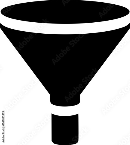 Decorative Funnel Graphic for Scrapbooking, Stationery, and Retro Artwork