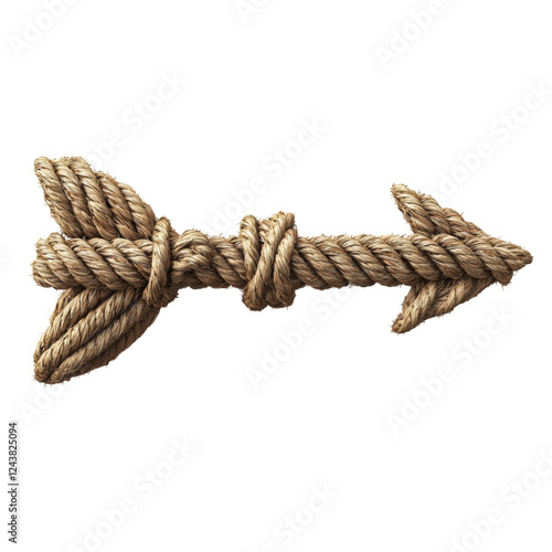 Rope Arrow Design for Creative Illustrations Isolated on transparent background