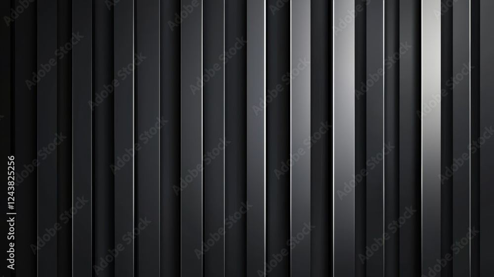 Vertical metallic streaks blending black and silver gradients, ideal for sleek, modern abstract backgrounds with a polished finish Vertical metallic streaks blending black and silver gradients, ideal for sleek, modern abstract backgrounds with a polished finish