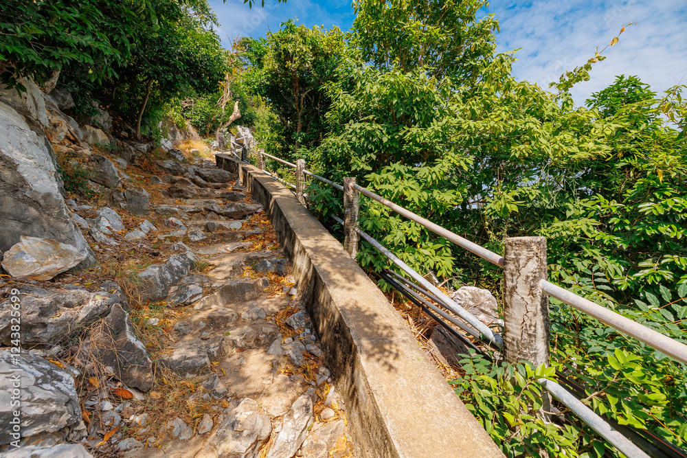 Path to landmark Phraya Nakhon Cave Khao Sam Roi Yot National Park, Thailand trip Path to landmark Phraya Nakhon Cave Khao Sam Roi Yot National Park, Thailand trip