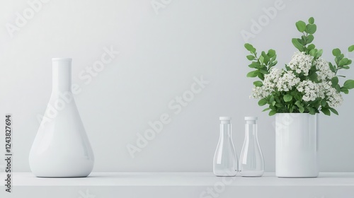 Biodegradable nanomaterials in a clean and stylish modern setup photo