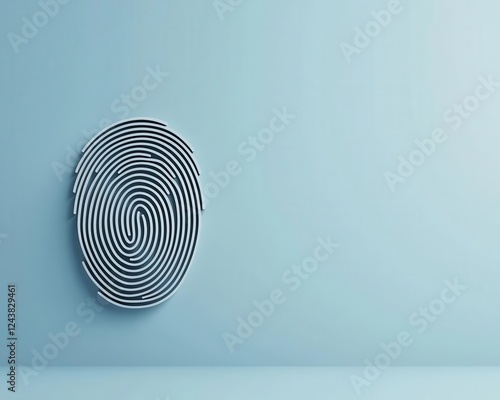 Wallpaper Mural Isolated minimalist DNA fingerprint concept, symbolizing genetic identity Torontodigital.ca