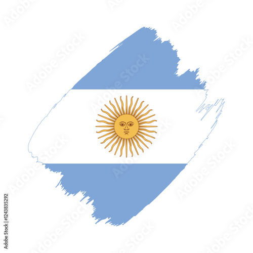 Argentina flag in a flat grunge vector design background