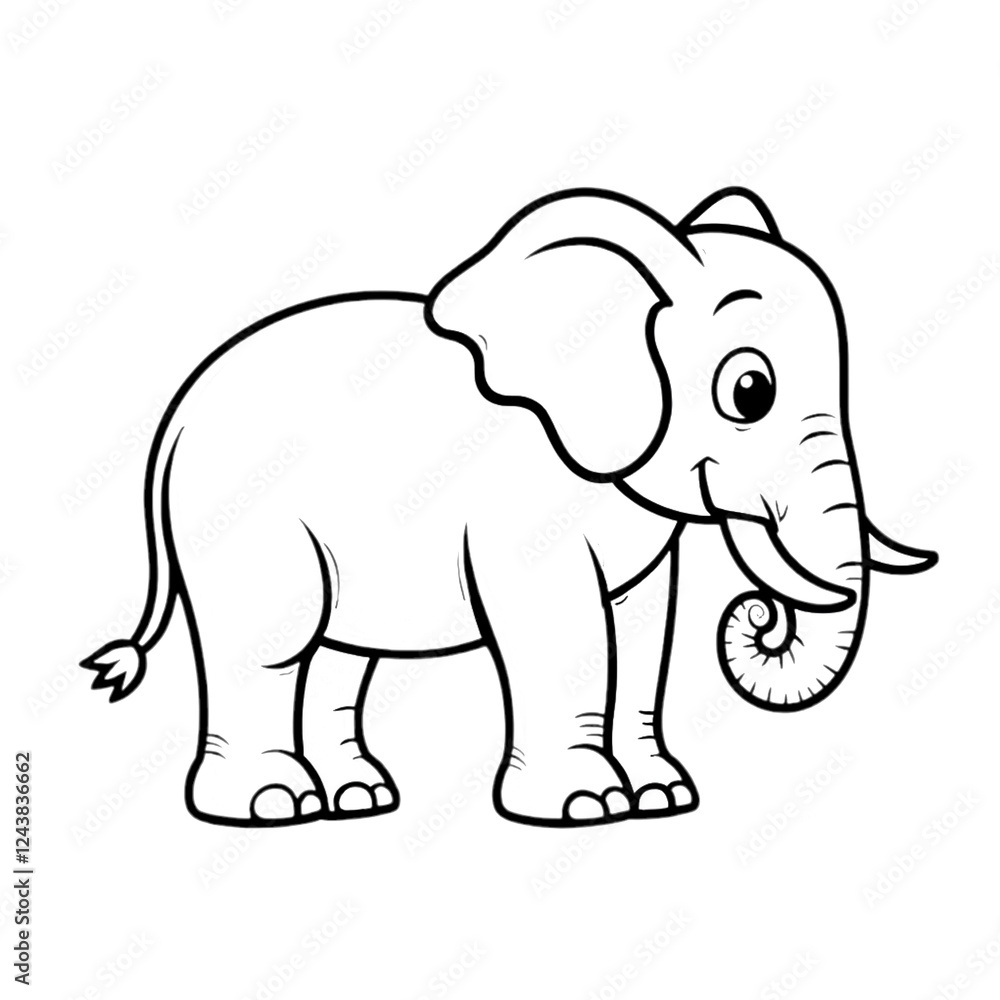 Fototapeta premium Elephant Clipart | Elephant Outline | Elephant Icon