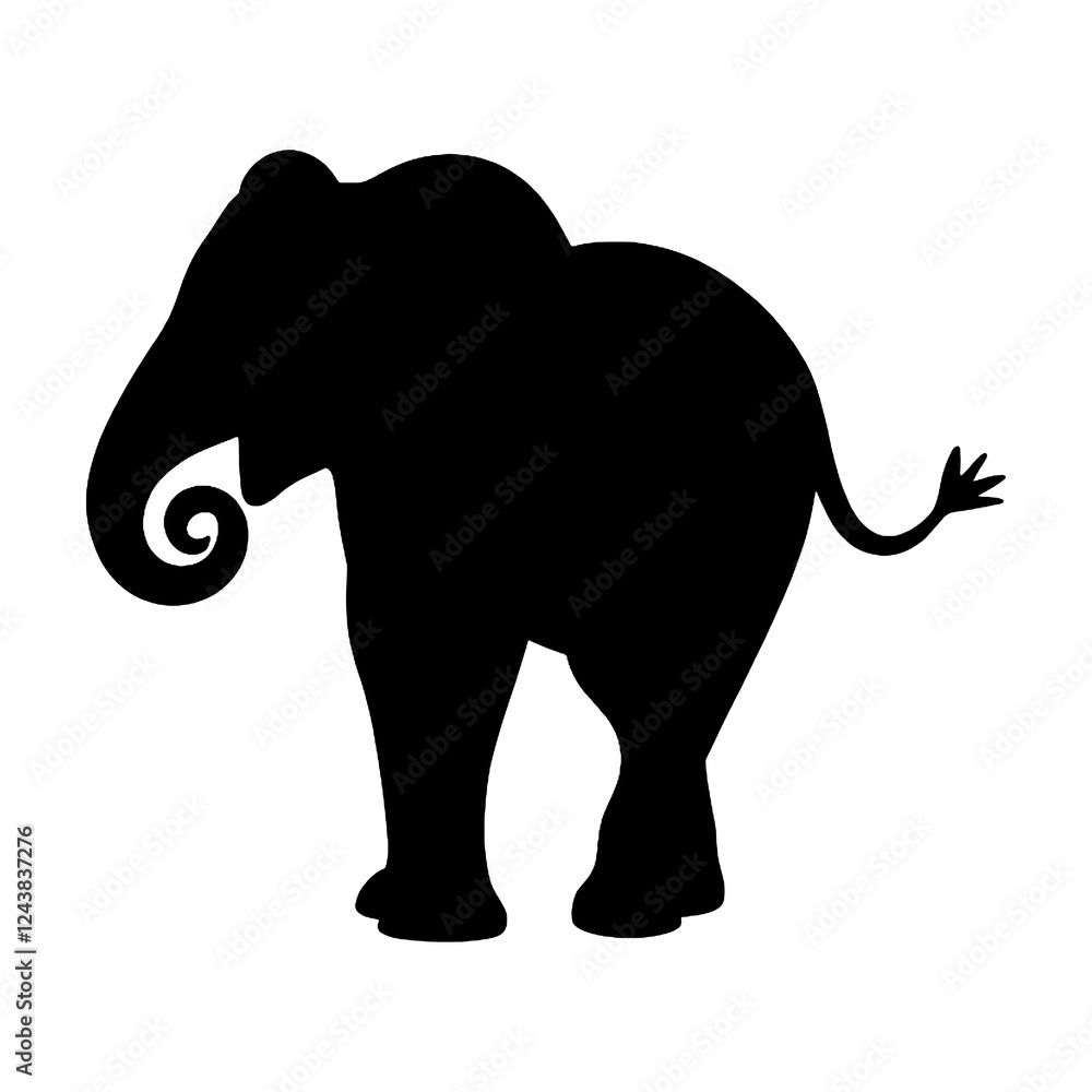 Obraz premium Elephant Illustration | Elephant Silhouette | Elephant Icon