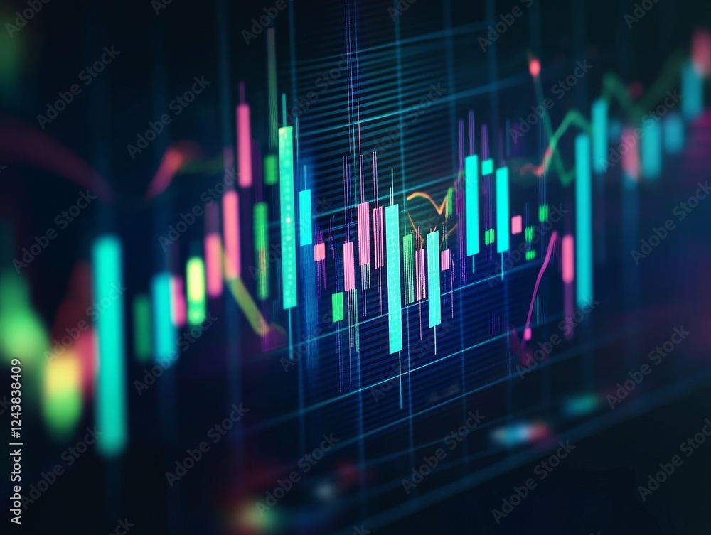 Neon Stock Market Data Display Neon Stock Market Data Display