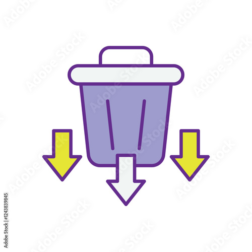 Waste Reduction icon vector stock illustration