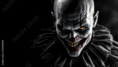 Evil Clown Horror Image Dark Scary Halloween