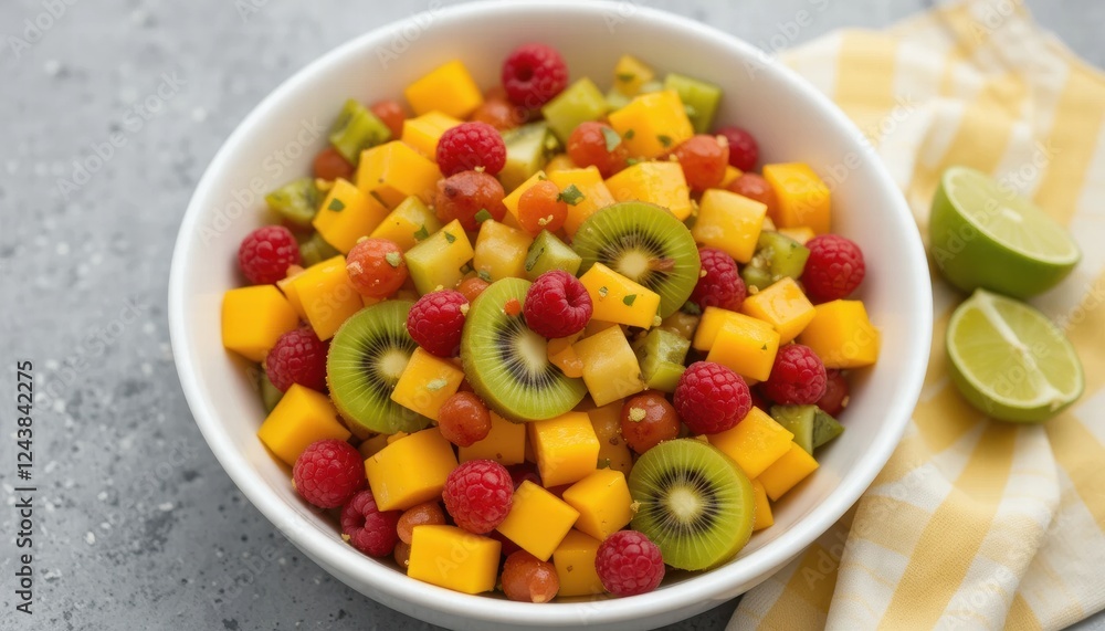 A variety of colorful fruits in a bowl, creating a vibrant and healthy food display. A variety of colorful fruits in a bowl, creating a vibrant and healthy food display.