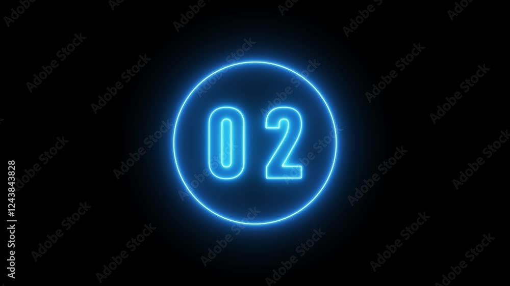 Neon Countdown Timer. Neon Countdown Timer.