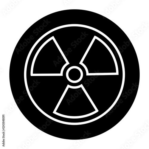 radioactive cyrcular glyph icon