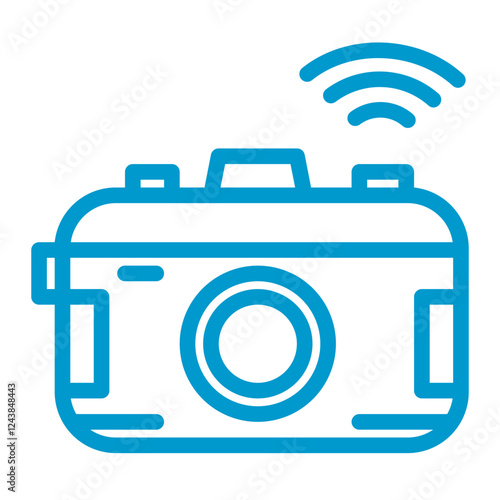 wireless digital camera color icon