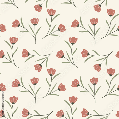 Wallpaper Mural Flowers pattern. Torontodigital.ca