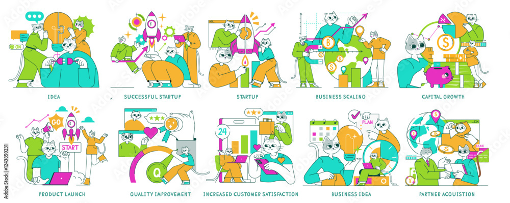 Startup. Flat Vector Illustration Startup. Flat Vector Illustration