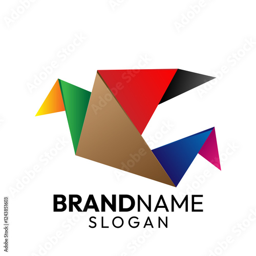 Paper bird vector Realistic