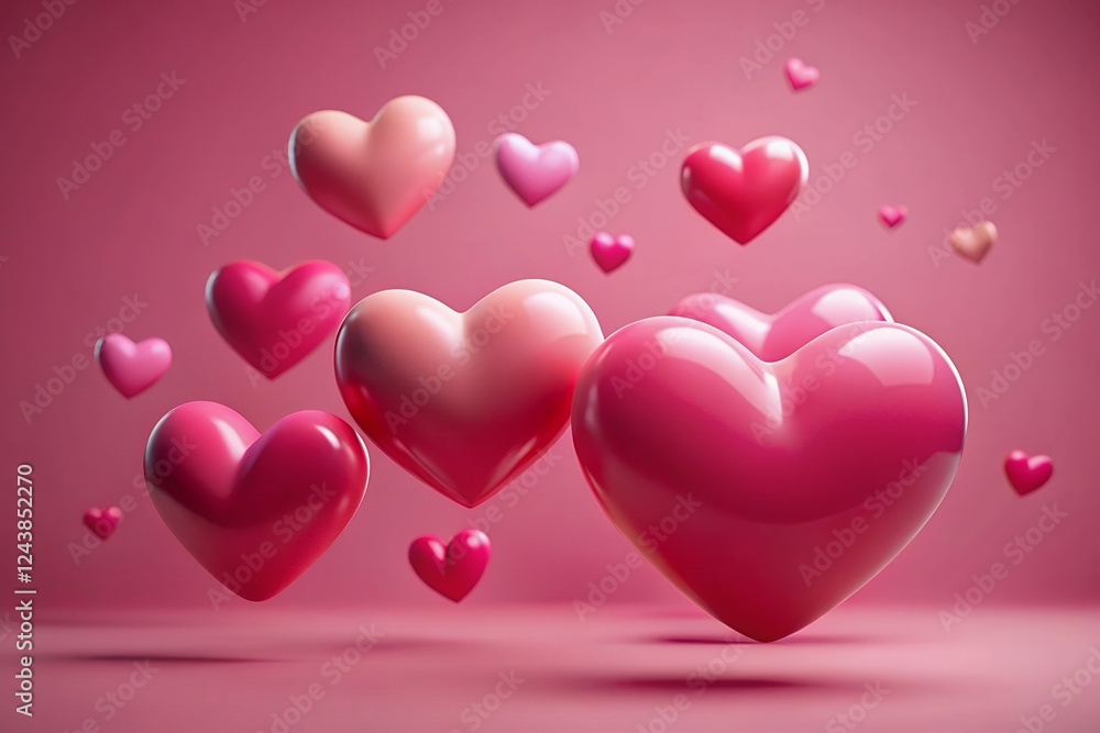 two hearts on a red background 8 March. Women's Day pink heart banner for the website. two hearts on a red background 8 March. Women's Day pink heart banner for the website.