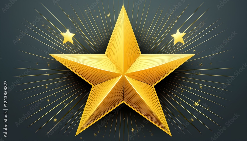 Obraz premium serene silhouette of a yellow star symbolizing peace and tranquility