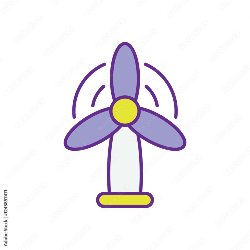 Wind Turbine icon vector stock illustration Wind Turbine icon vector stock illustration