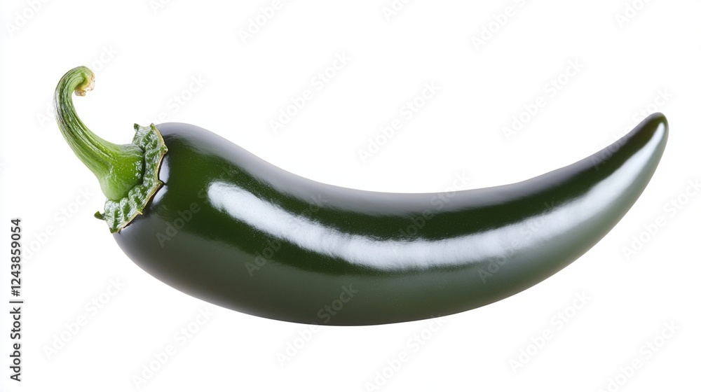 Green Jalapeño Peppers white background Green Jalapeño Peppers white background