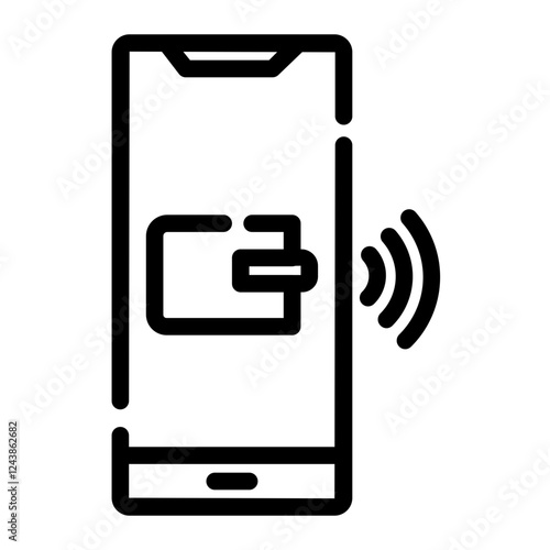 e-wallet cut line icon