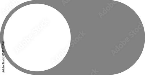 Grey Toggle Button with White Circle