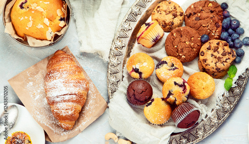Dessert table with all kinds snacks