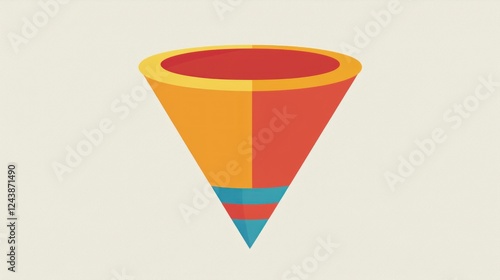Free Download Abstract Colorful Cone Illustration: A Vivid Visual Representation of a Geometric Shape - GFXLoad