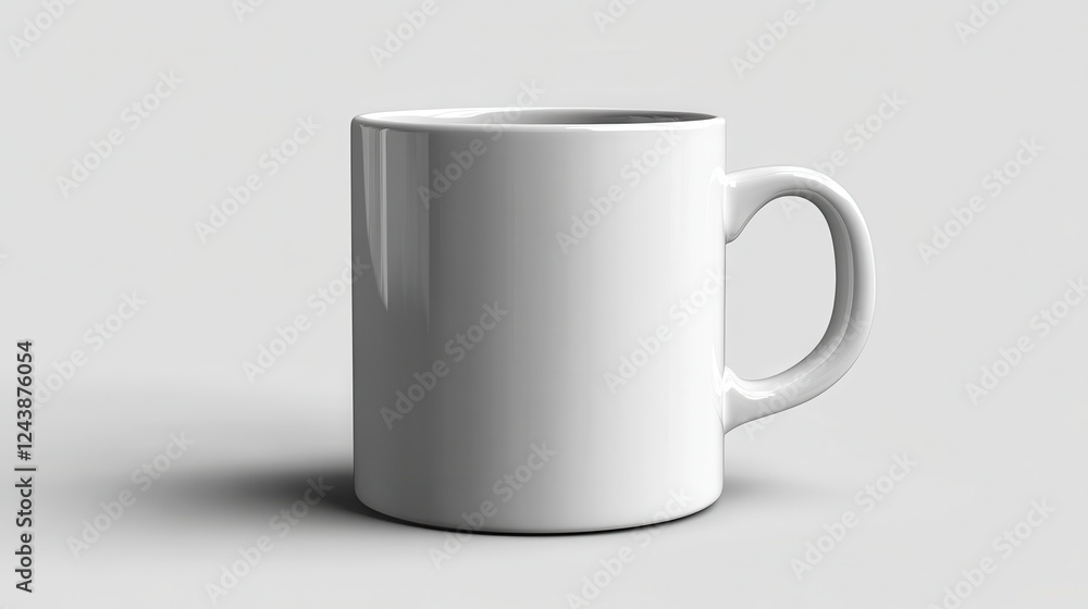 Fototapeta premium white coffee mug isolated on transparent background