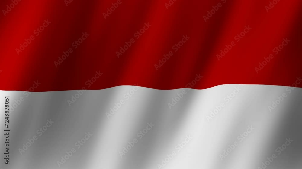 Indonesian Flag Wave Animation Background Indonesian Flag Wave Animation Background