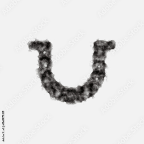 Horseshoe icon. Simple watercolor illustration of horseshoe.