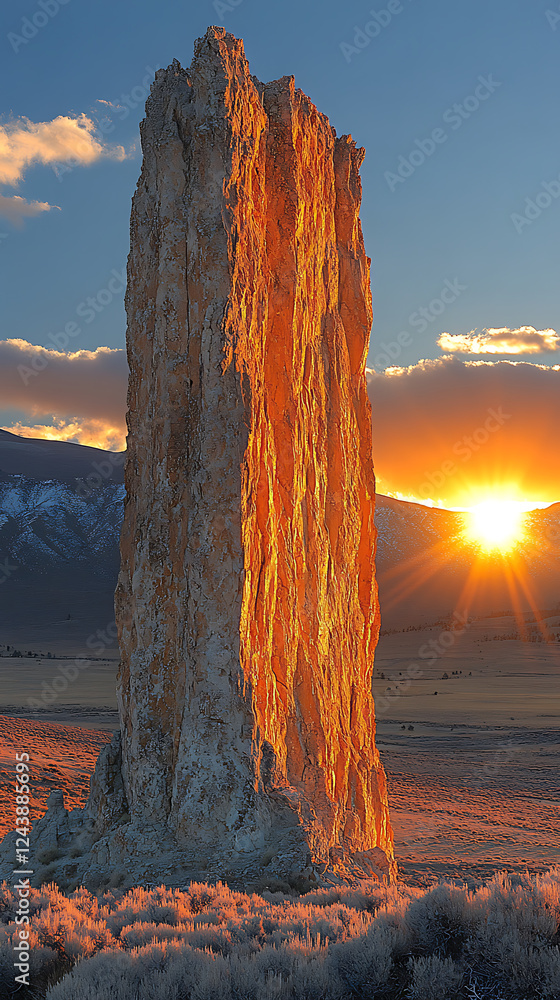 Majestic Rock Formation at Sunset Majestic Rock Formation at Sunset