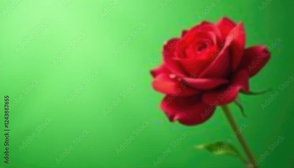 A single red rose with delicate petals against a soft green background, flowers, petal A single red rose with delicate petals against a soft green background, flowers, petal