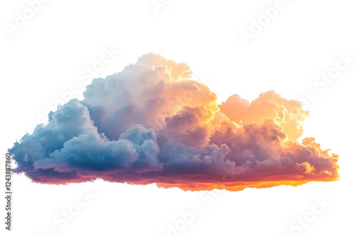 Sunset clouds over serene landscape nature calm view isolated on transparent background