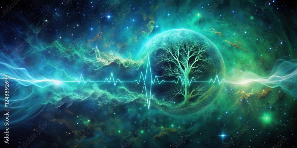 Cosmic Tree of Life Vibrant Energy Pulse in a Nebula Cosmic Tree of Life Vibrant Energy Pulse in a Nebula