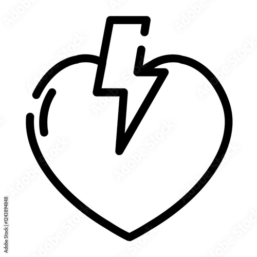 heart health cut line icon
