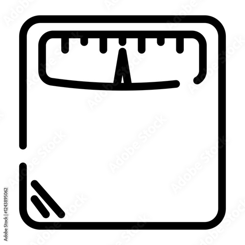 scales cut line icon