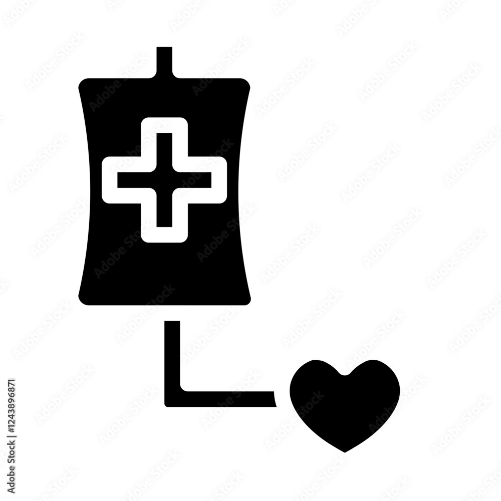 blood transfusion solid icon blood transfusion solid icon