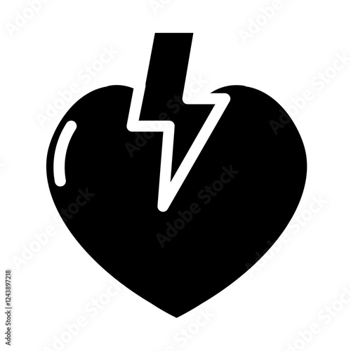 heart health solid icon