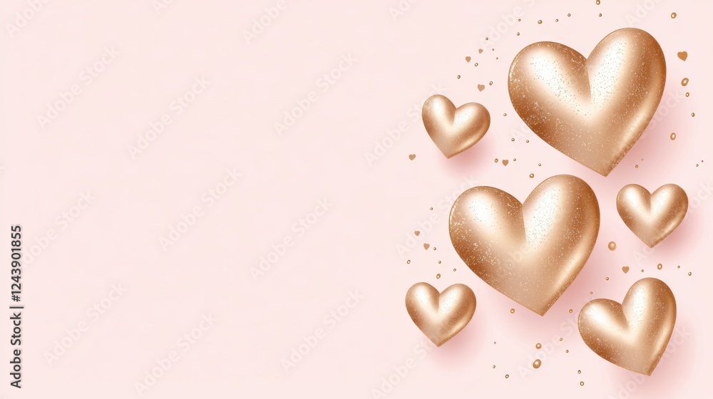 Obraz premium Heart Balloons: A Beautiful and Festive Display for Valentine's Day