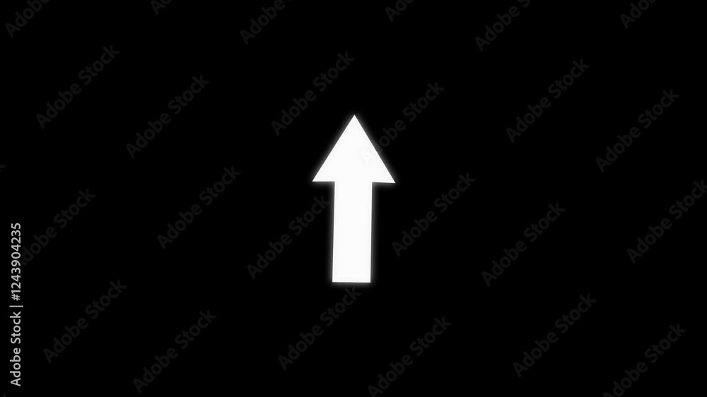 Moving arrow icon animation. Directional arrow signal concept. Moving arrow icon animation. Directional arrow signal concept.