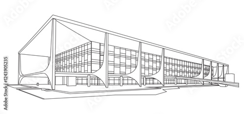 planalto palace drawing lines